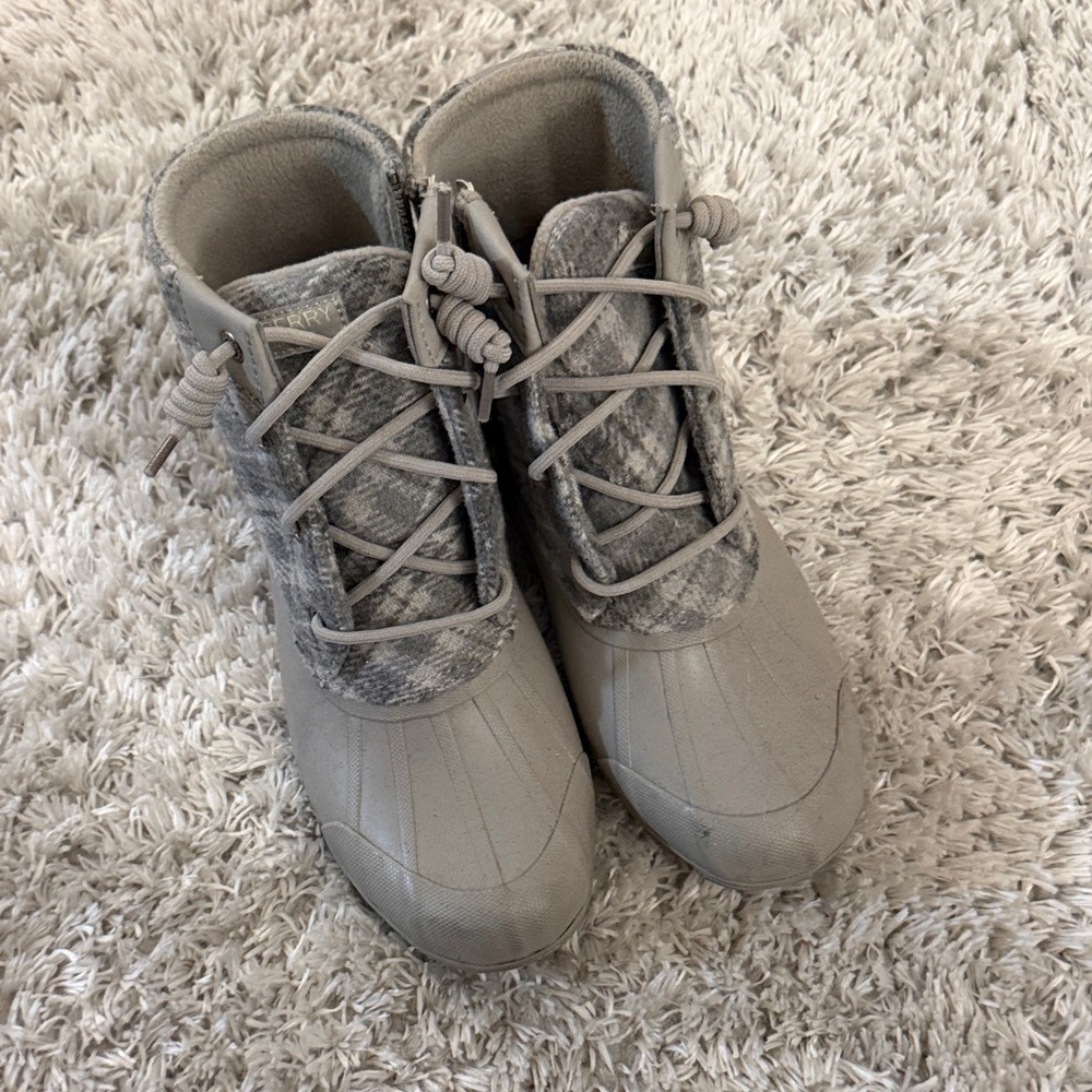 Sperry Gray Winter Rain Boots